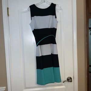 Blue striped Dress size 8